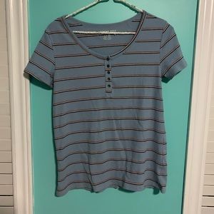 Blue Stripped American Eagle Top